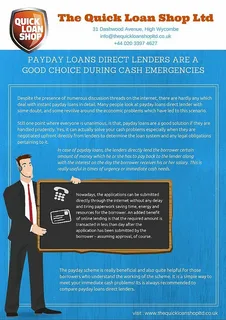 How to Choose the Best UK Payday Loan Direct Lender for Your Needs